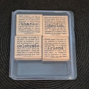 STAMPIN' UP! Retired 2005 'Lexicon Of Love' Stamp Set, Set of 4 Stamps